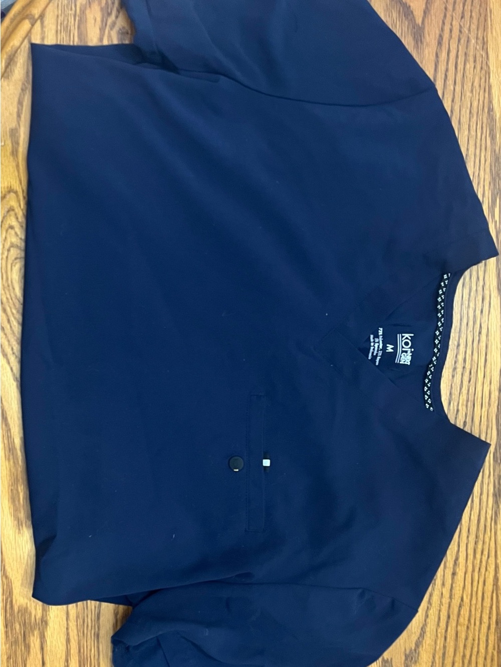 koi ladies Dark Navy V-Neck Scrub set